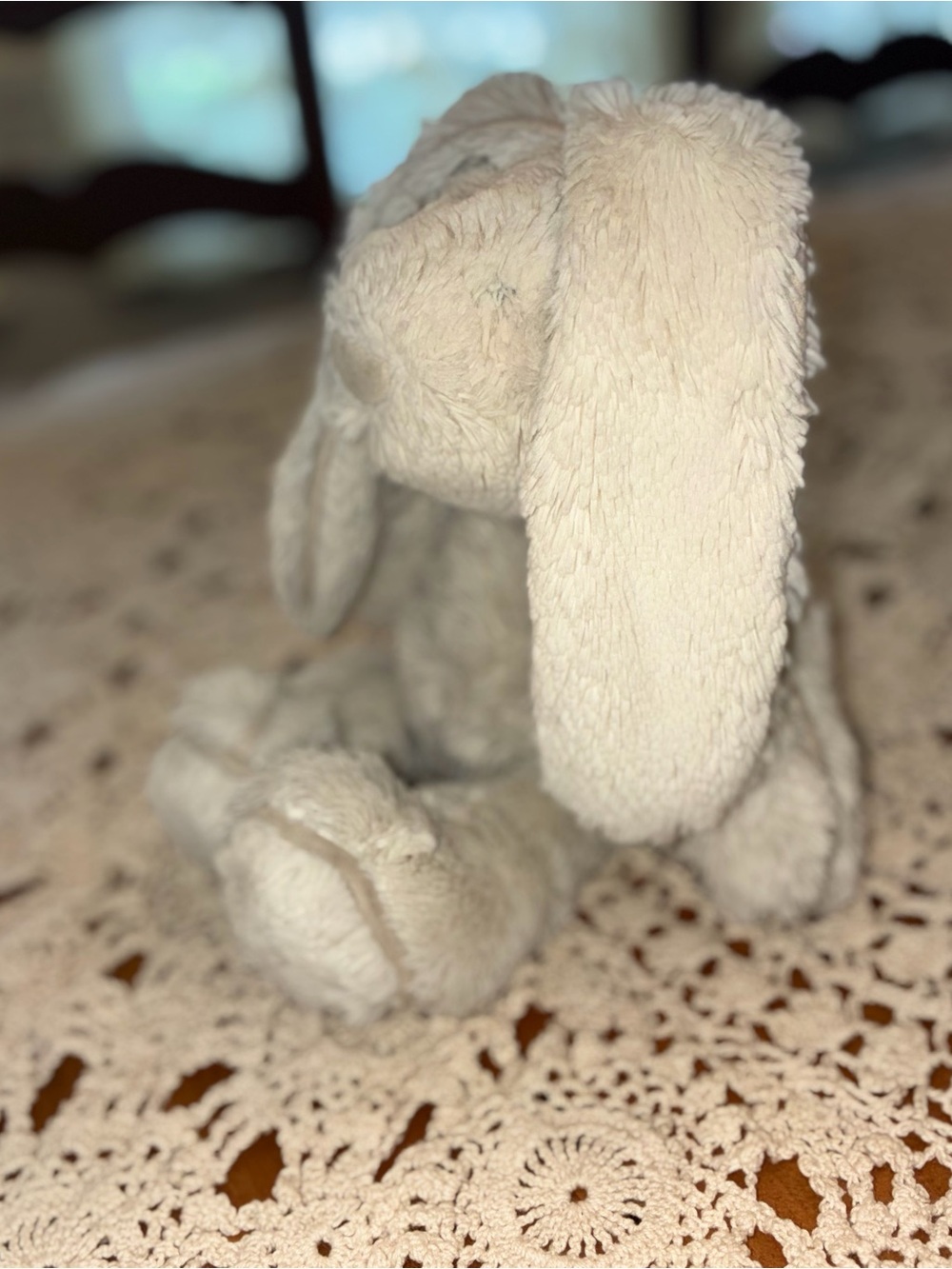 Jellycat Cream "Piper" Plush Bunny with Floppy Ears - Picture 14 of 15
